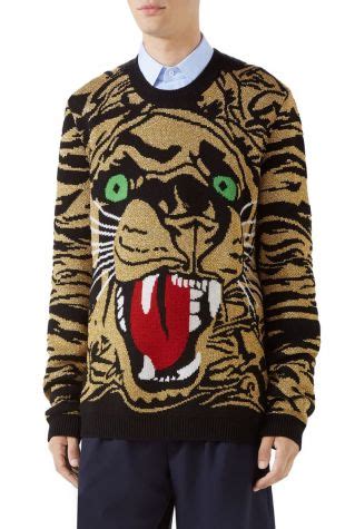 gucci tiger sweater fake|gucci tiger button up.